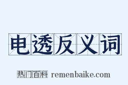 电透反义词是什么意思的图片